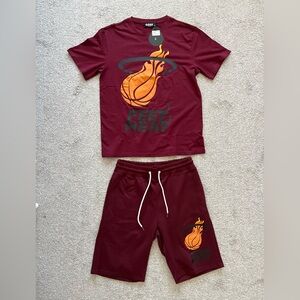 NWT GOAT Feet Heat Short Sleeve T Shirt and Short Set Size Medium